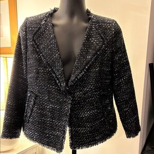 Women's Blue Tweed Jacket
